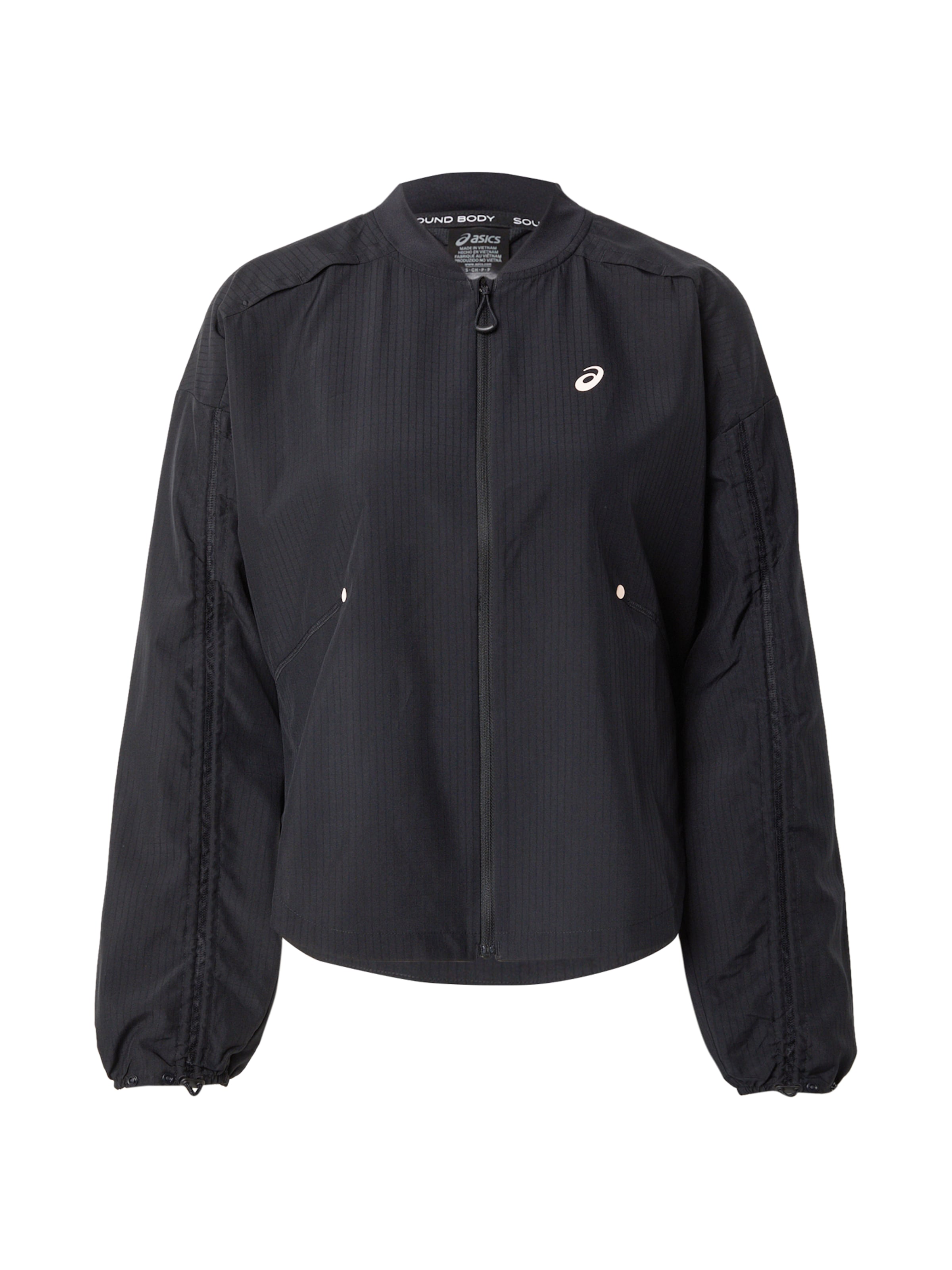 ASICS Športová bunda &#x27;NAGINO&#x27; - Čierna: predná strana
