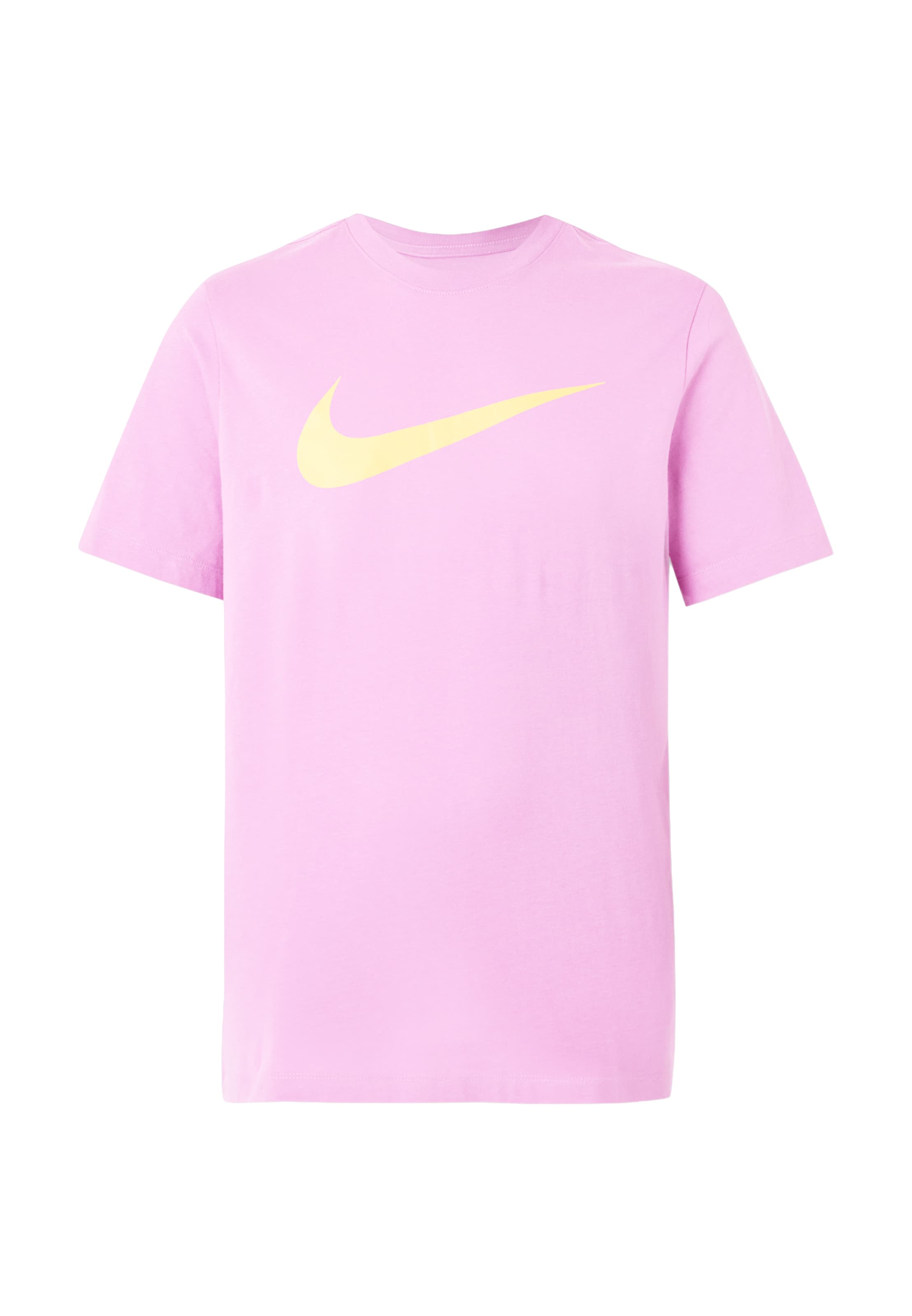 Nike Sportswear T-Shirt 'Swoosh' en M en jaune / rose clair, Vue avec produit