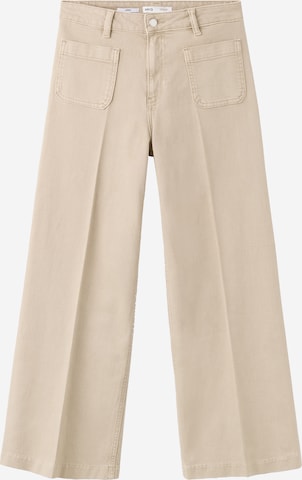 MANGO Wide Leg Farkut 'JESSIE' värissä beige: etupuoli