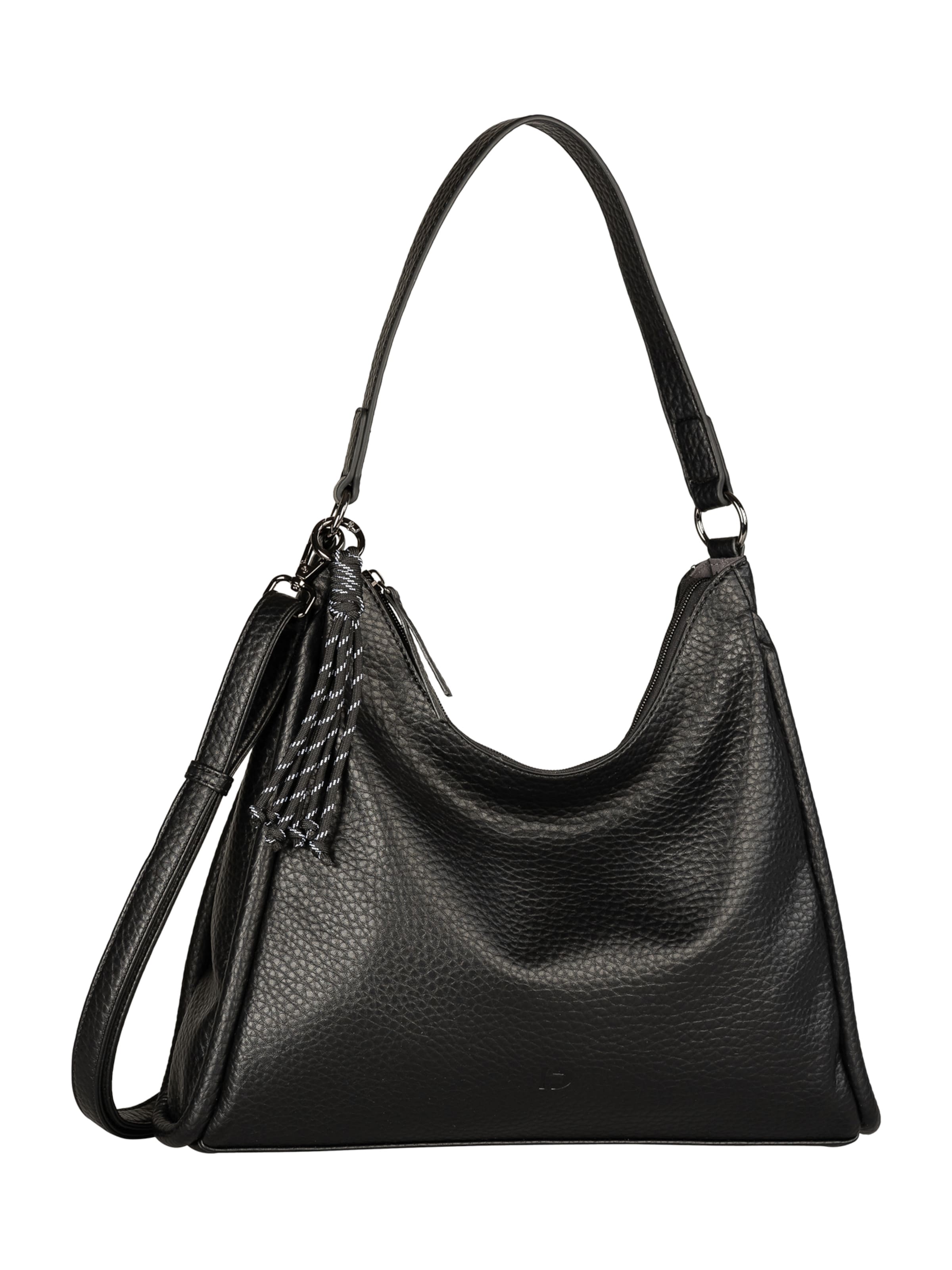 TOM TAILOR DENIM - Mala de ombro 'Finna' em preto: frente