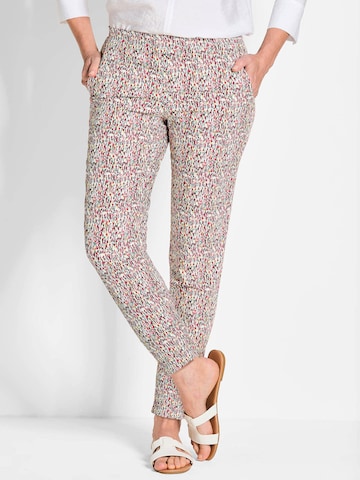Coupe slim Pantalon 'Louisa' Goldner en blanc