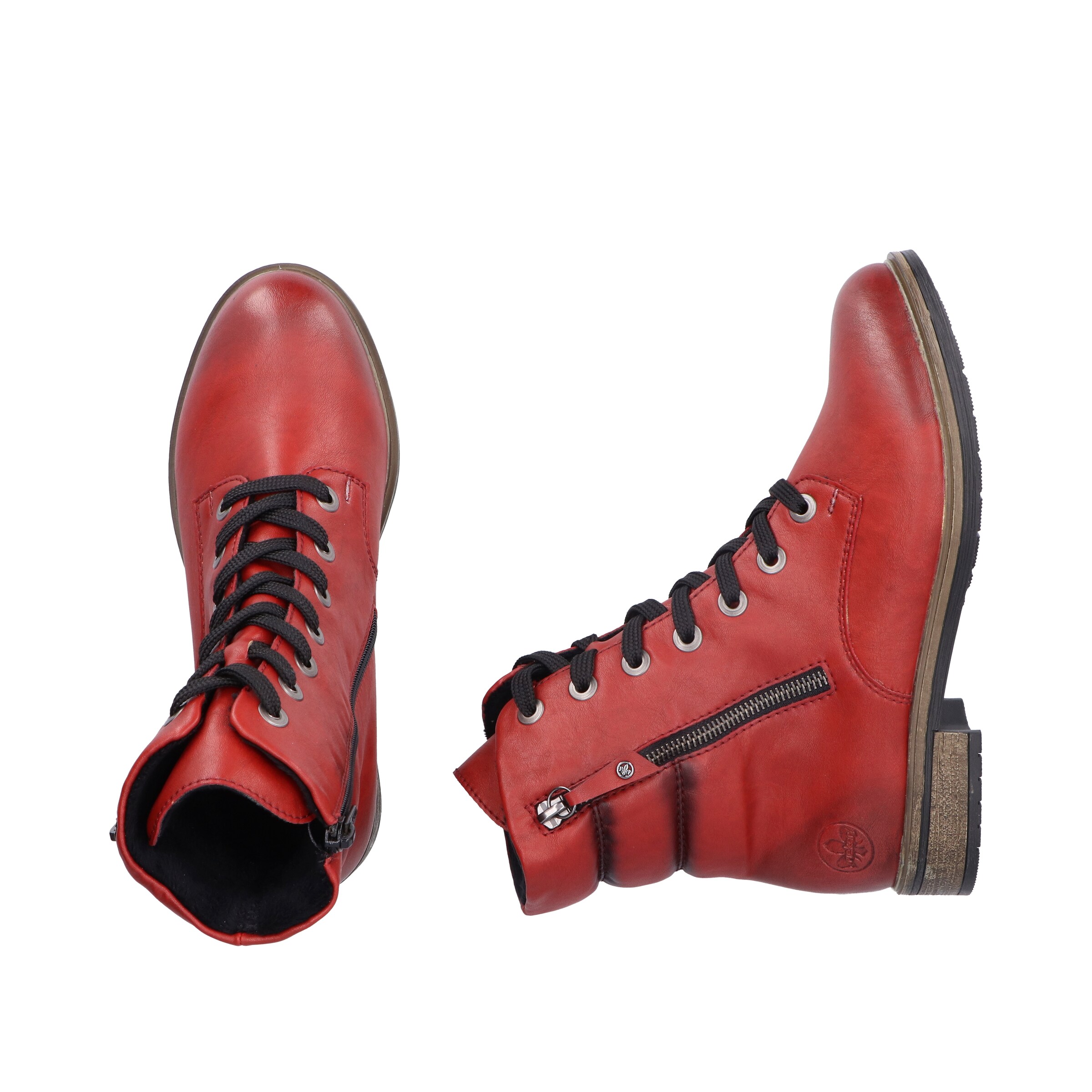 Rieker Schnürstiefel in Rot