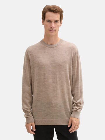 TOM TAILOR Trui in Bruin: voorkant