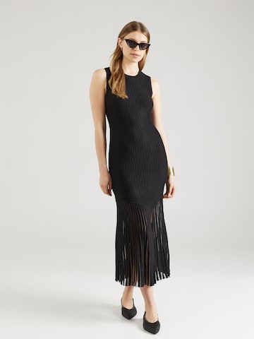 DKNY - Vestido de malha em preto: frente