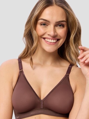 BeeDees Triangle Bra 'Soft-BH Microfun N ohne Bügel' in Brown
