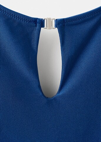 MANGO Bustier Badeanzug in Blau