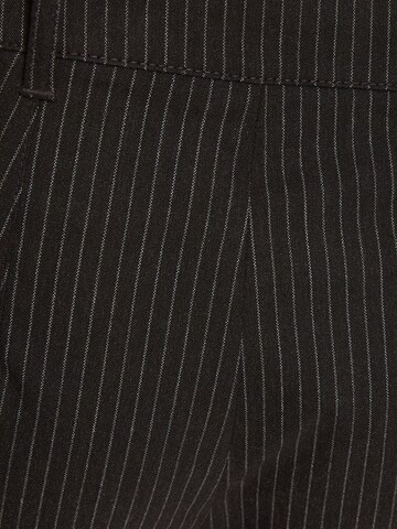 Bershka Szeroka nogawka Spodnie w kant w kolorze szary