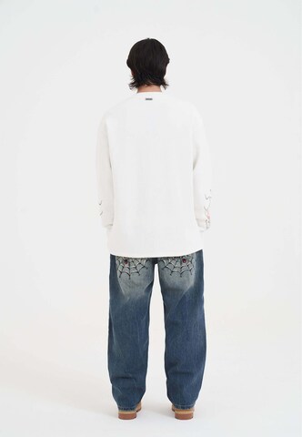 Ed HardySweater majica 'Ride Into Hell' - bijela boja