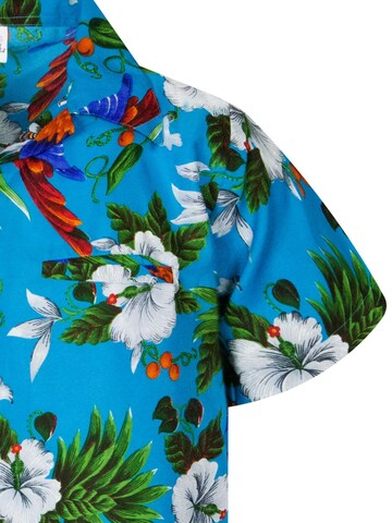 King Kameha Shirt 'Cherryparrot' in Blue