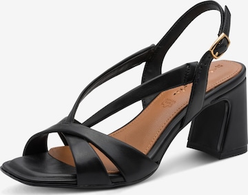 Tamaris - Sandalias con hebilla en negro: frente