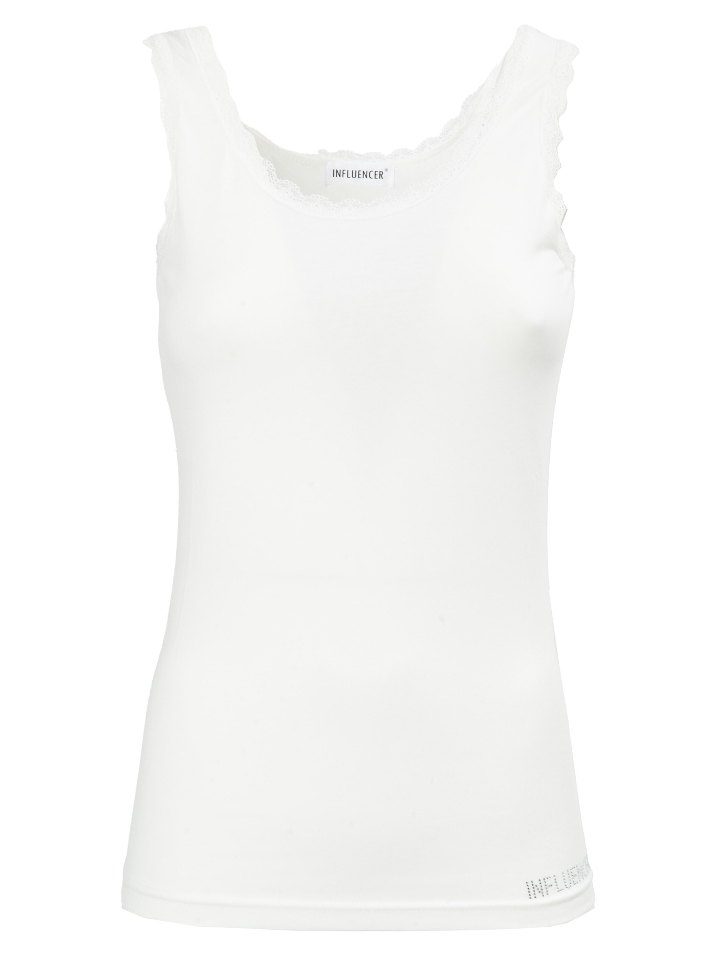 Top di Influencer in bianco: frontale