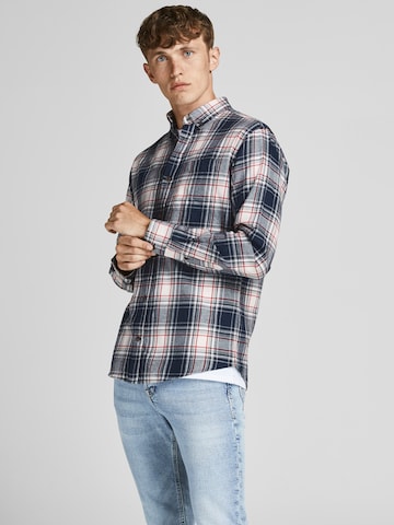 JACK & JONES Slim fit Button Up Shirt in White: front