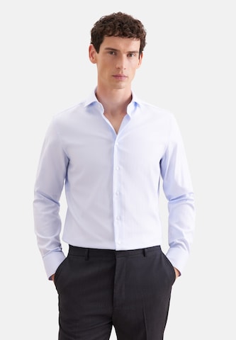 Coupe regular Chemise business SEIDENSTICKER en bleu : devant
