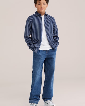 Coupe regular Chemise WE Fashion en bleu