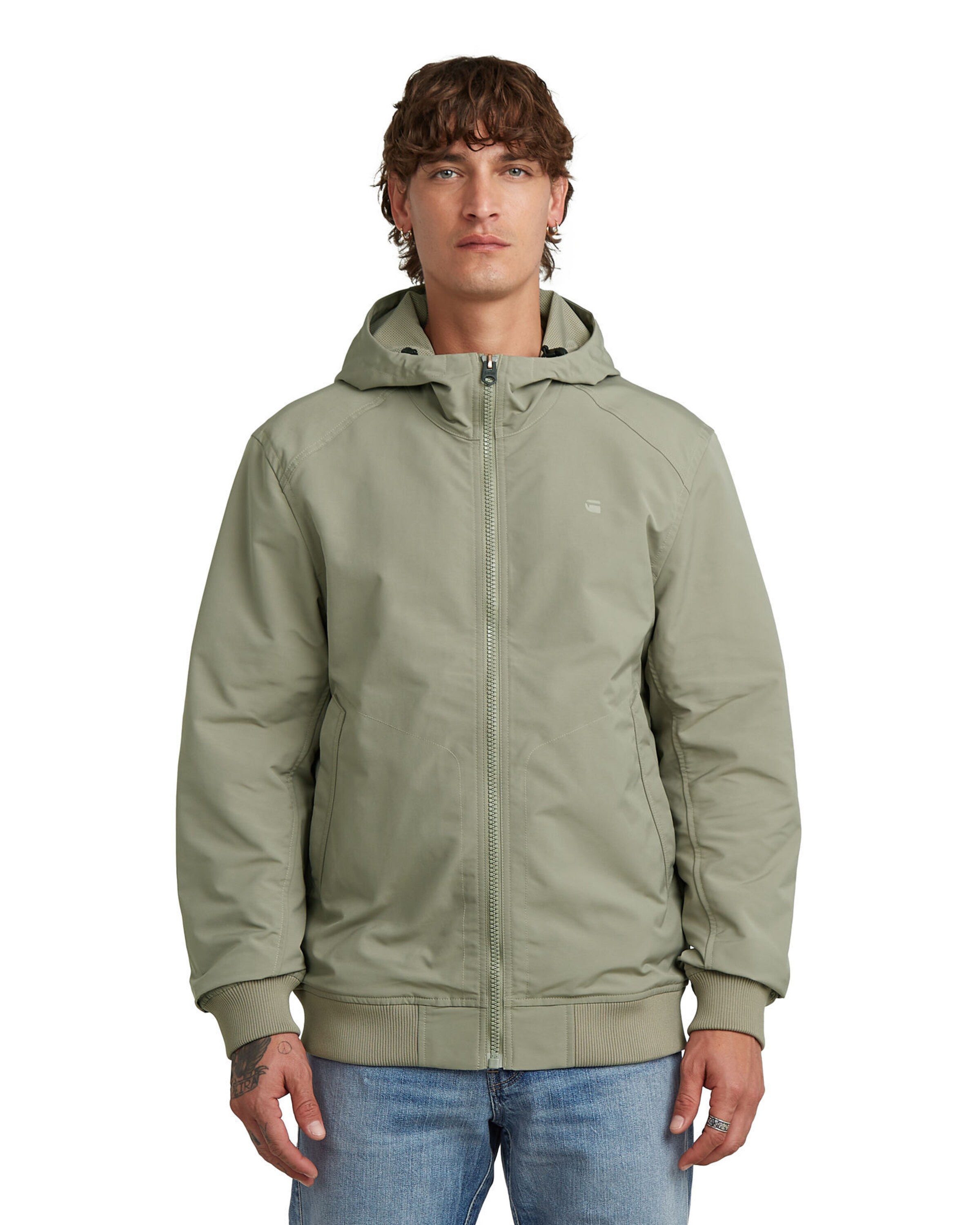 G-STAR Jackets-Jacket 'Track Hooded Jacket' in Beige: Vorderseite