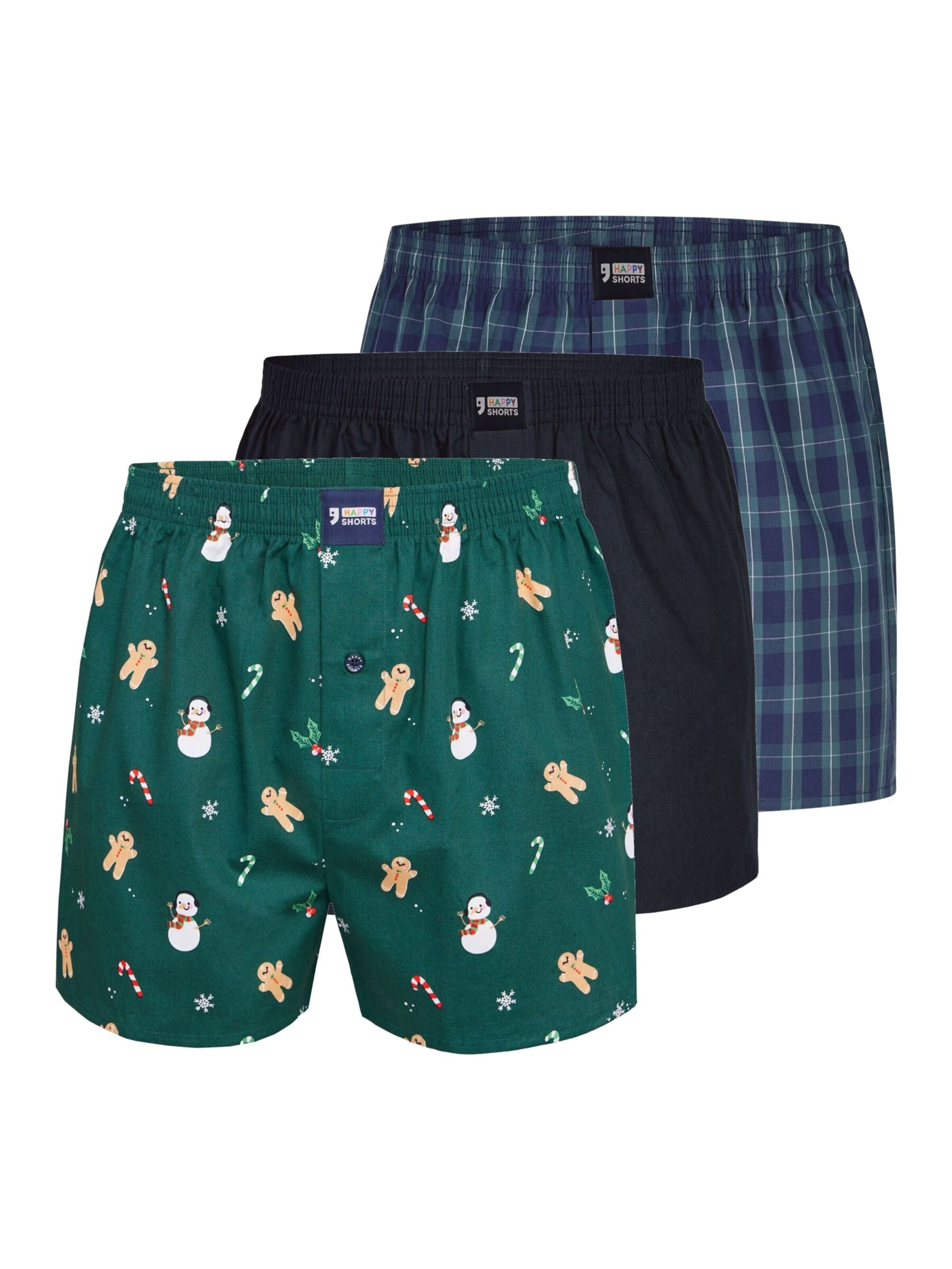 Happy Shorts Boxershorts 'HAPPY'‌‌‌‌‌‌‌ in Mischfarben: Vorderseite