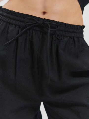 Wide Leg Pantalon De Roos en noir