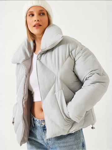 Bianco Lucci Winter Jacket in Grey