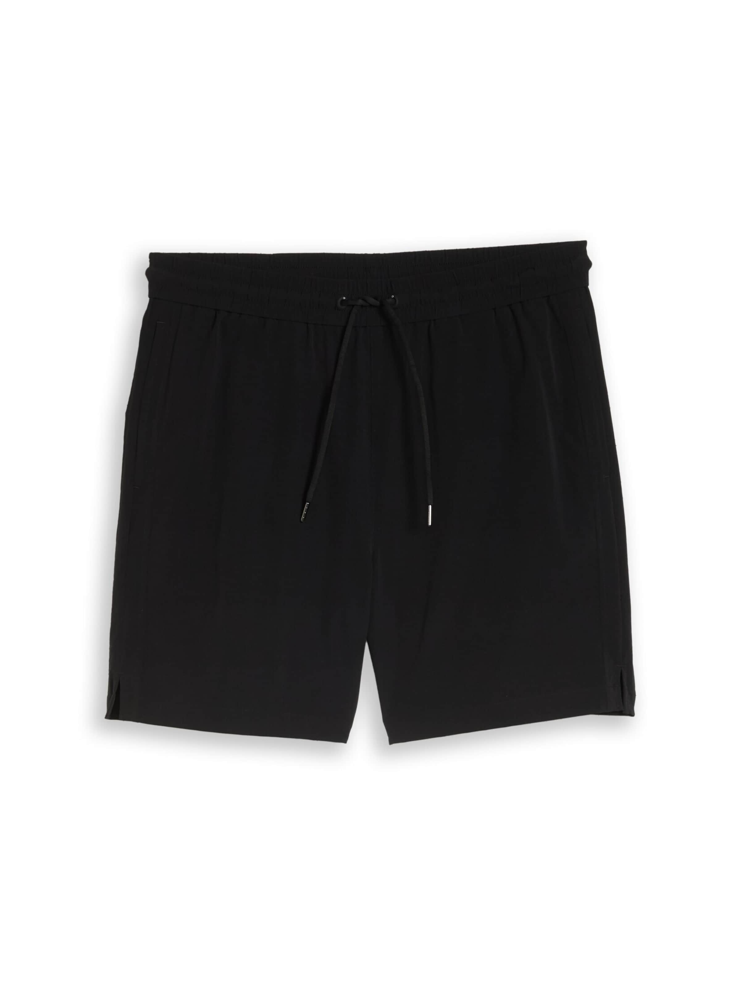 TOM TAILOR DENIM Loosefit Shorts in Schwarz: Vorderseite