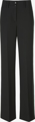 Wide Leg Pantalon à plis Fadenmeister Berlin en noir : devant