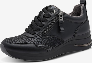 Tamaris Platform trainers in Black: front