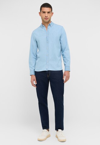 MUSTANG Comfort fit Button Up Shirt ' Style Cullman ' in Blue