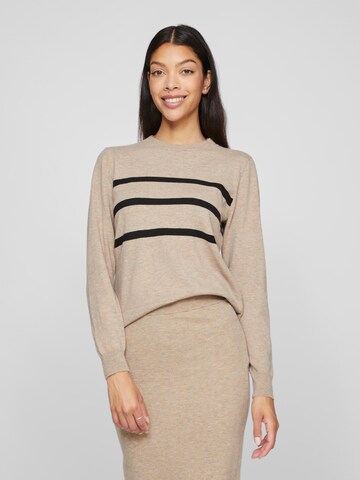 VILA Sweater 'Vikerry' in Beige: front