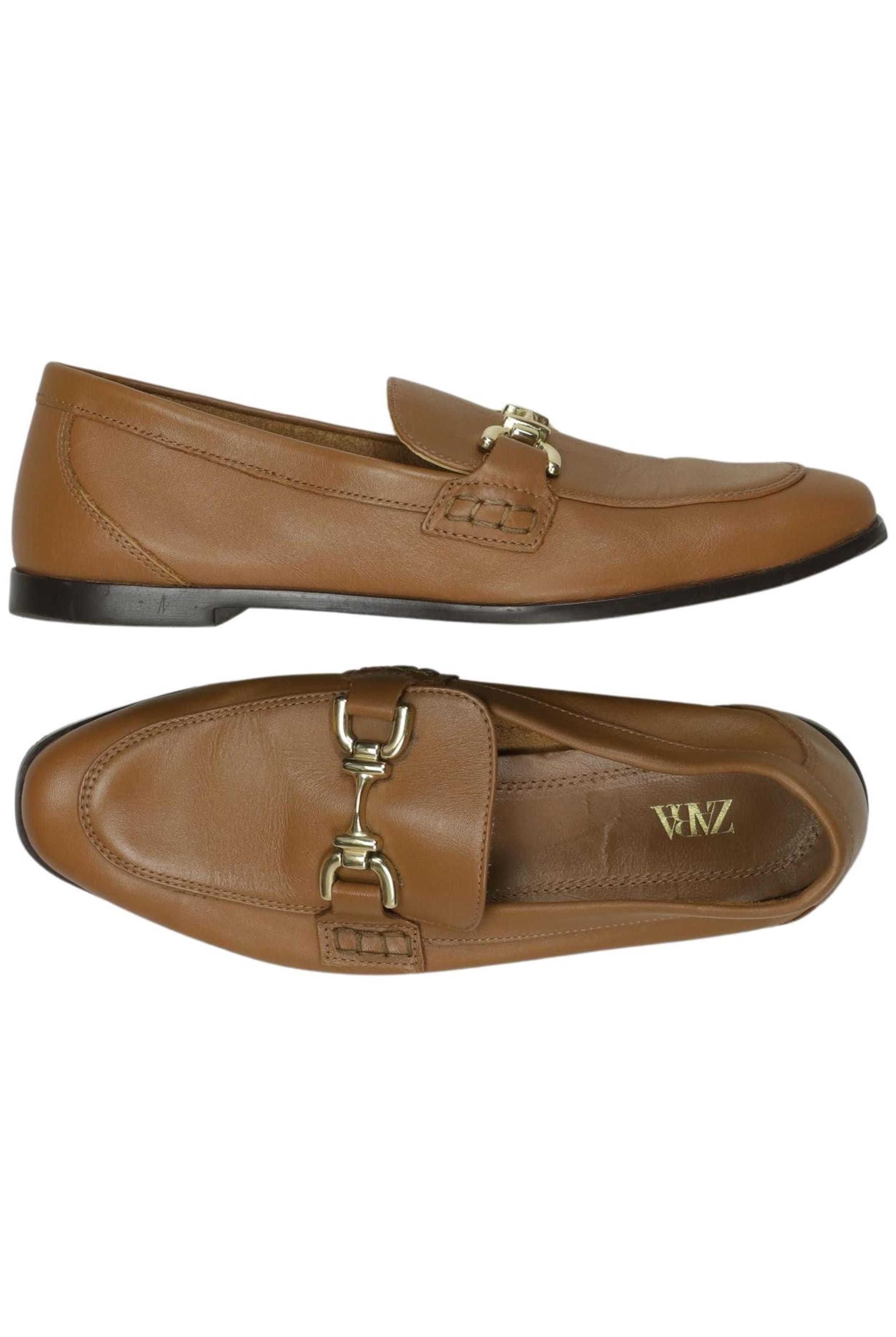 ZARA Flats & Loafers in 38 in Brown: front