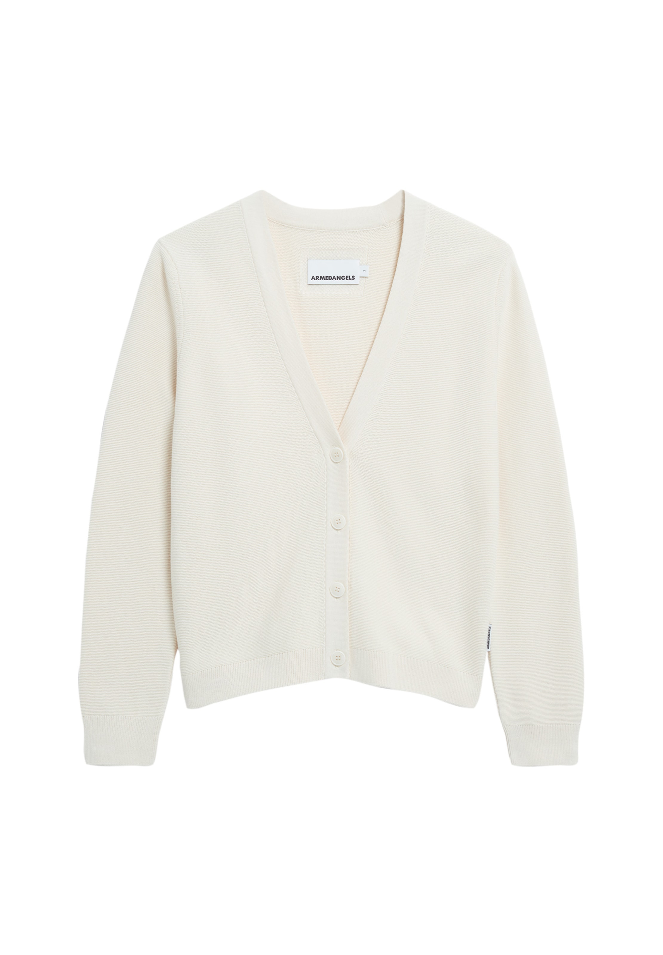 ARMEDANGELS Strickjacke MENAAL LINKS in Beige: Vorderseite