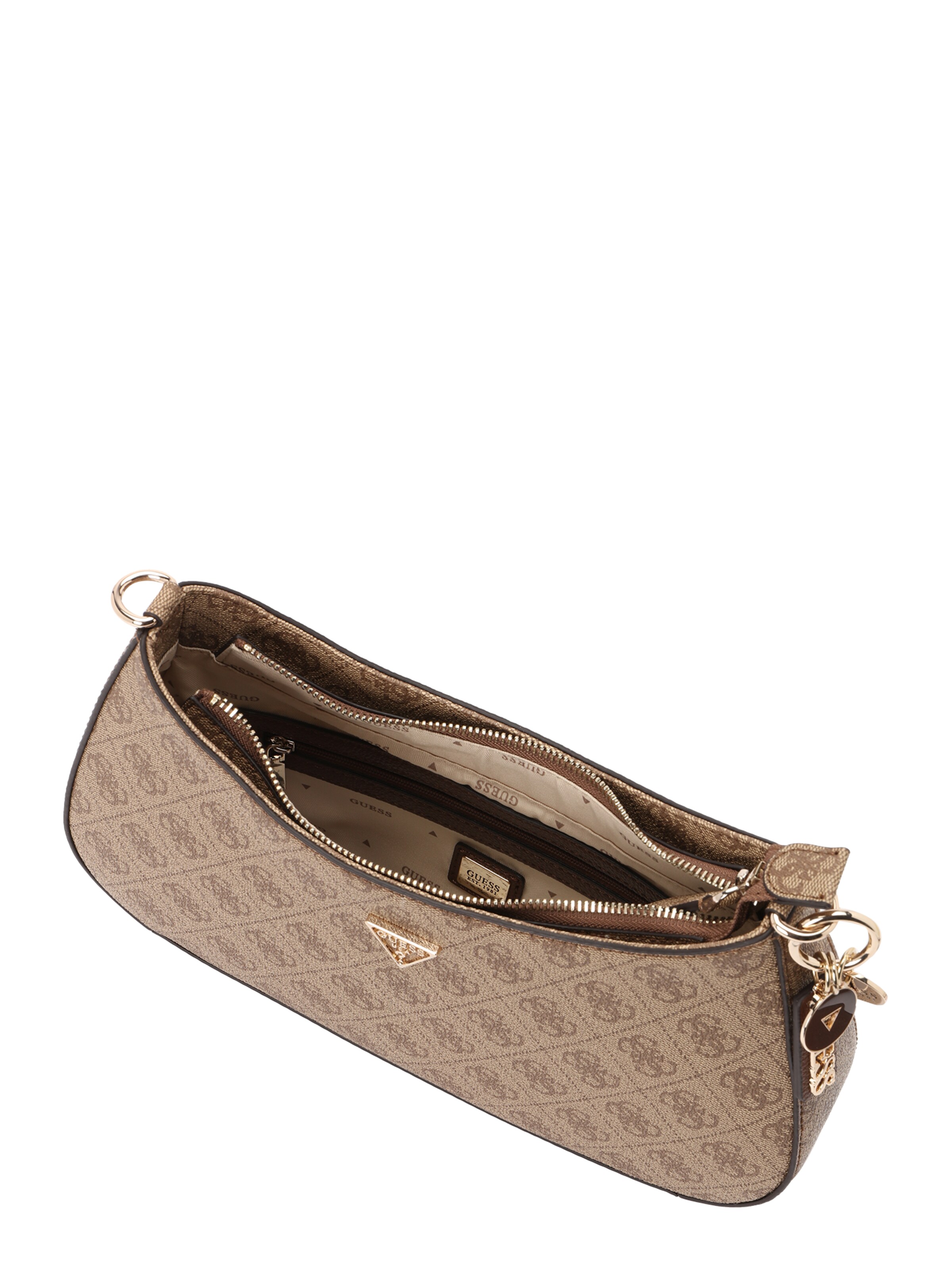 GUESS Наплечная сумка 'NOELLE II TOP ZIP SHOULDER BAG' в Коричневый