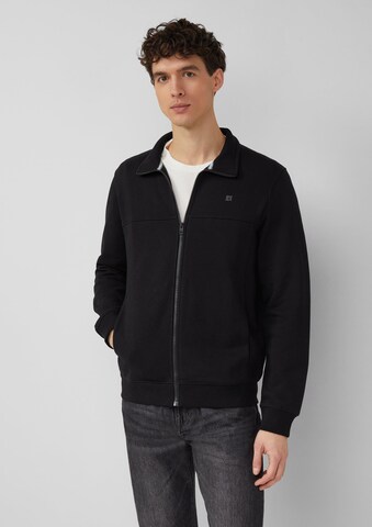 s.Oliver Sweatjacke in Schwarz: Vorderseite