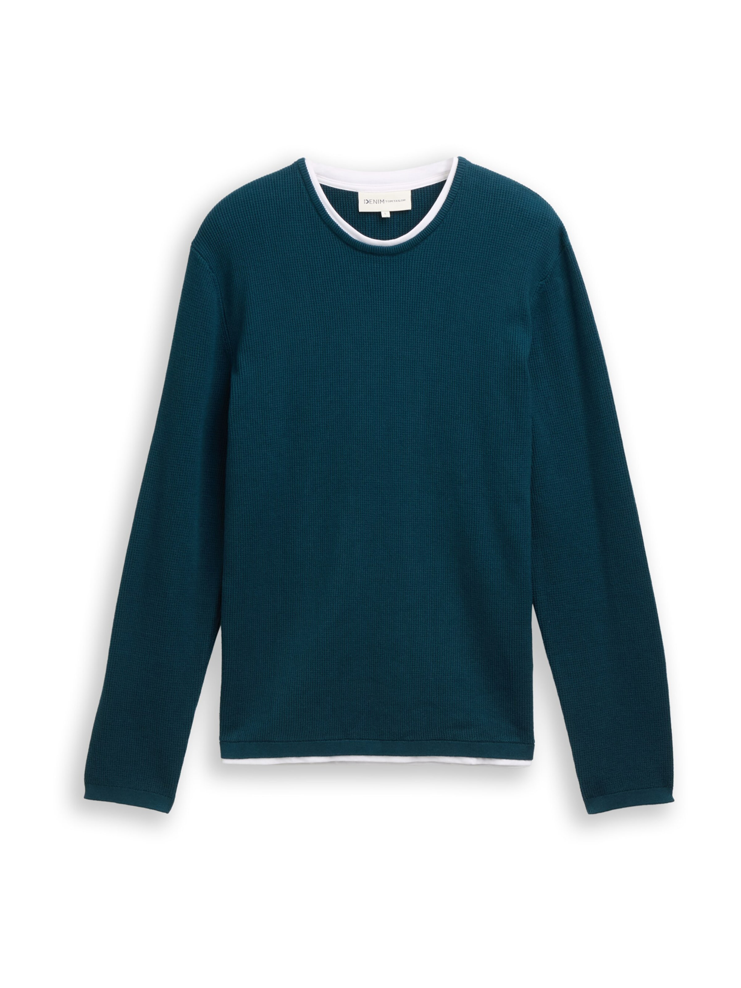 TOM TAILOR DENIM Sweater in Green: front