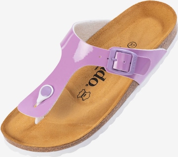 Palado T-Bar Sandals 'Kos' in Purple: front