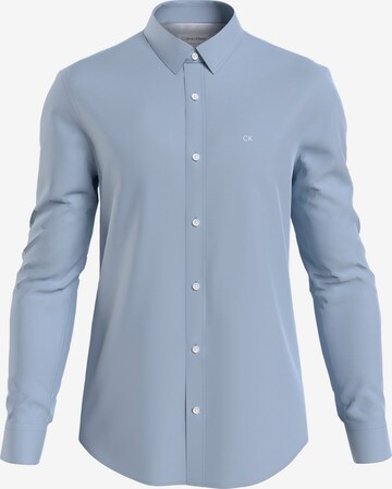 Calvin Klein Big & Tall Slim fit Button Up Shirt in Blue: front
