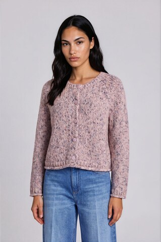 Smith&Soul Kurzer Cardigan aus Effektgarn in Beige: Vorderseite