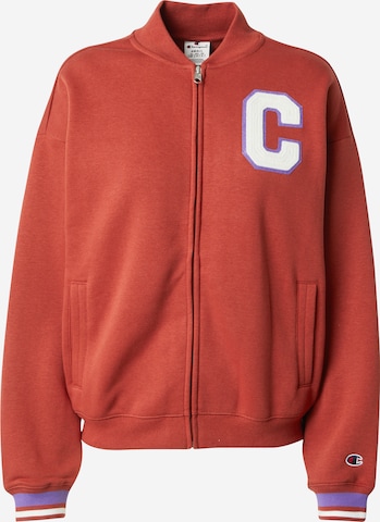 Champion Authentic Athletic Apparel - Sudadera con cremallera en rojo: frente