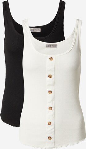 Stitch and Soul Top in Black: front