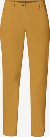 VAUDE Slim fit Outdoor Pants 'Skomer P II' in Yellow: front