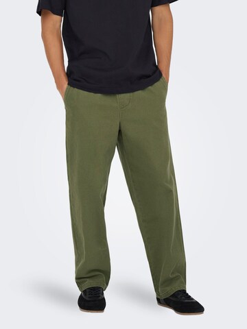 Regular Pantalon 'ONSTIMES' Only & Sons en vert : devant