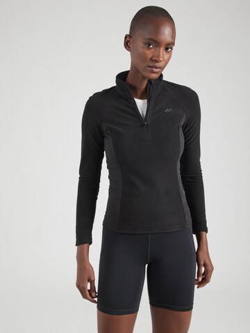 4F Sportpullover in Schwarz: Vorderseite