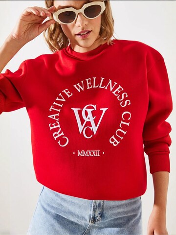 Bianco Lucci Sweatshirt in Rot