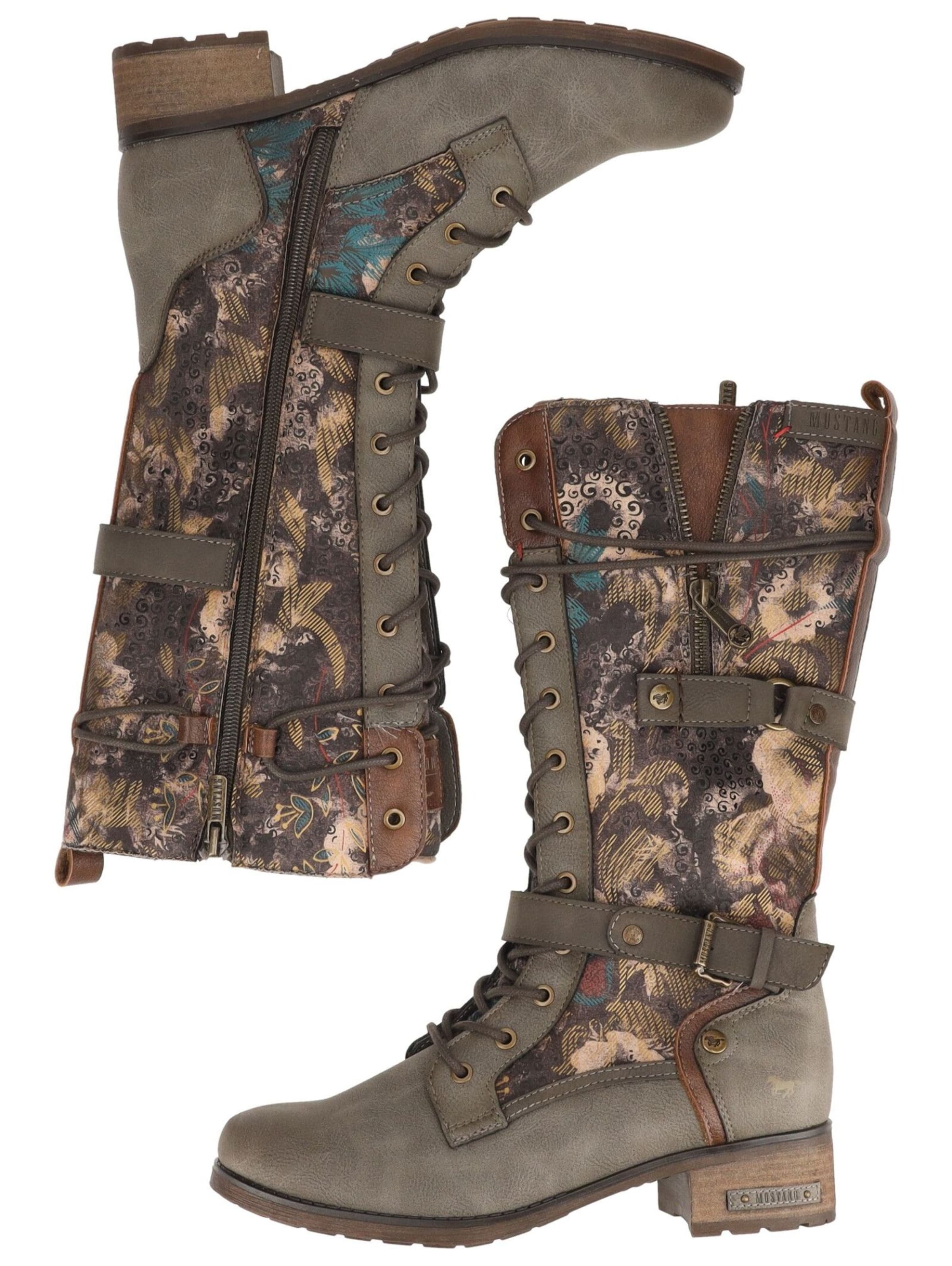 Bottes à lacets MUSTANG en vert