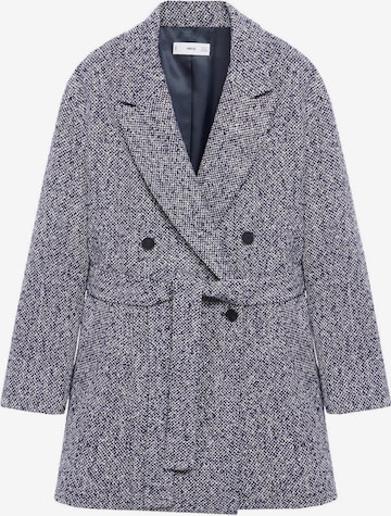 MANGO Between-Seasons Coat in Blue: front