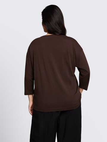 T-shirt Tom Tailor Women + en marron
