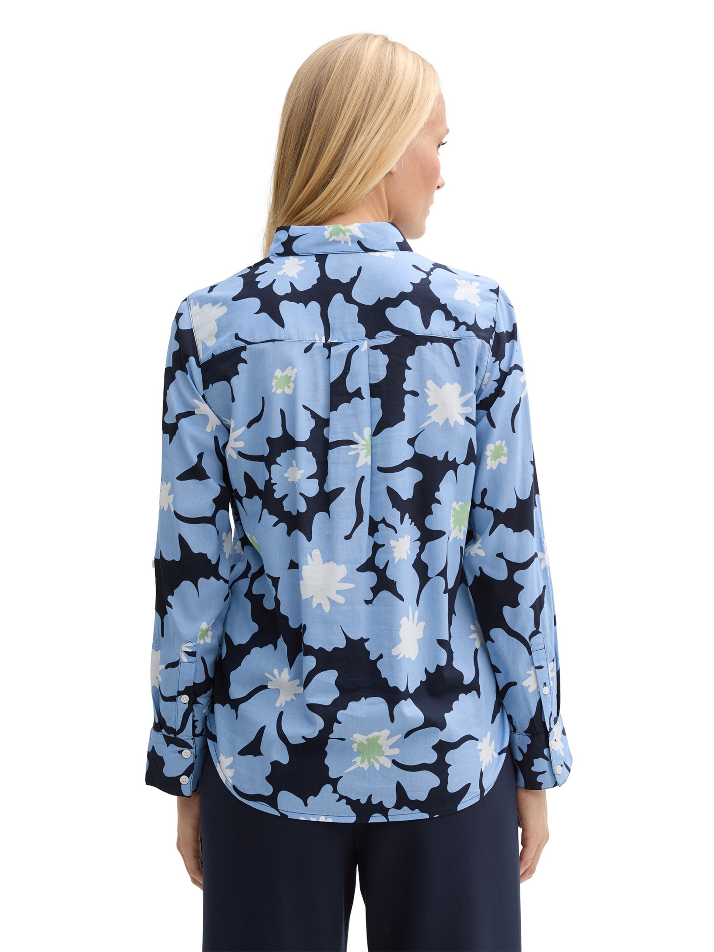 TOM TAILOR Bluse i blå