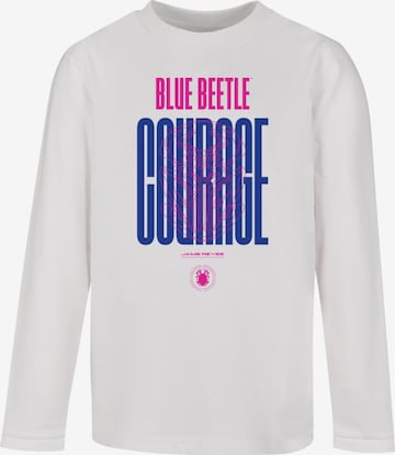 ABSOLUTE CULT Shirt 'Blue Beetle - Courage' in White: front