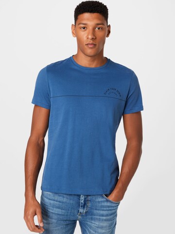 BLEND T-Shirt 'TEE' in Blau: predná strana