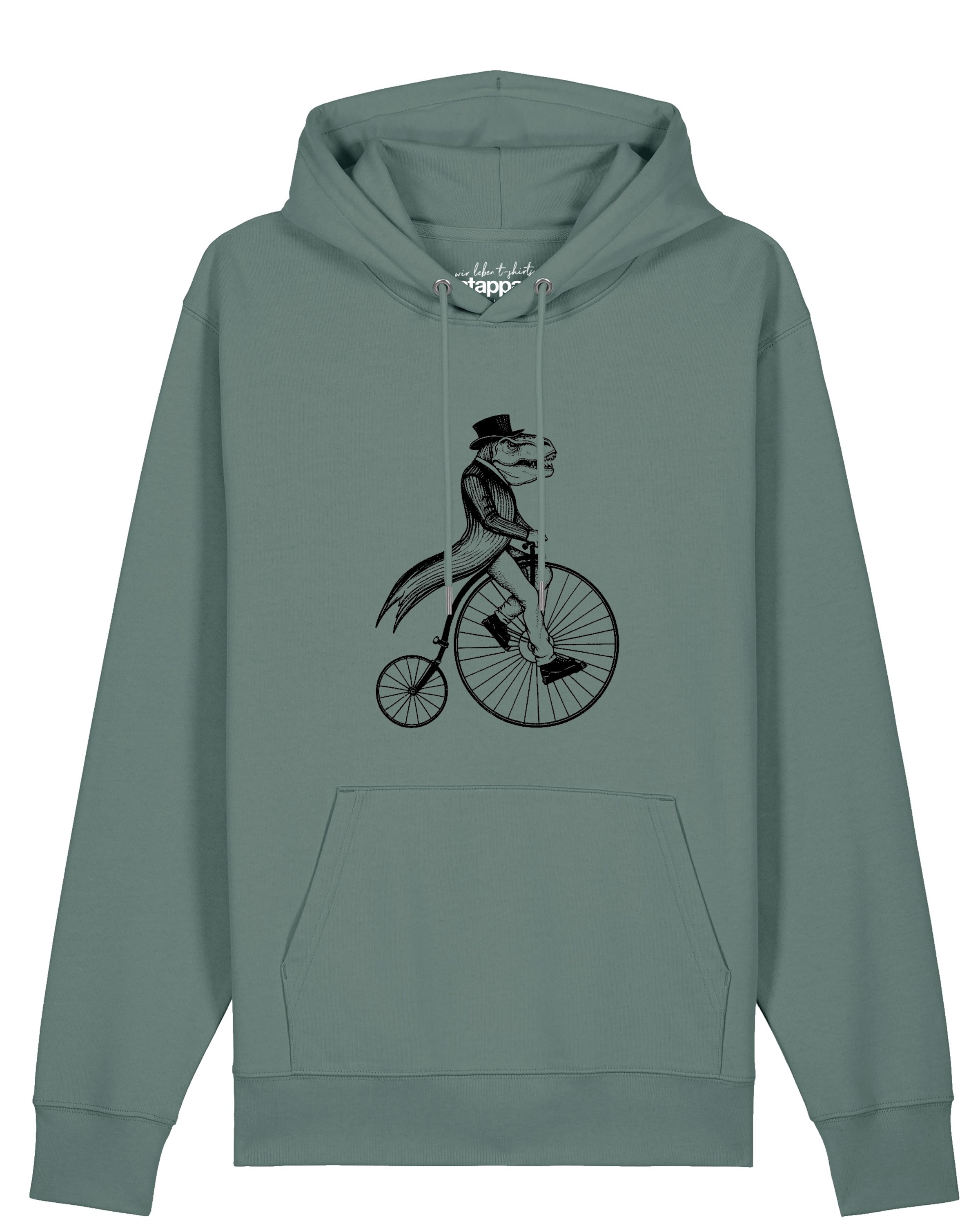 Pull-over 'T-Rex auf Fahrrad' Watapparel en vert : devant