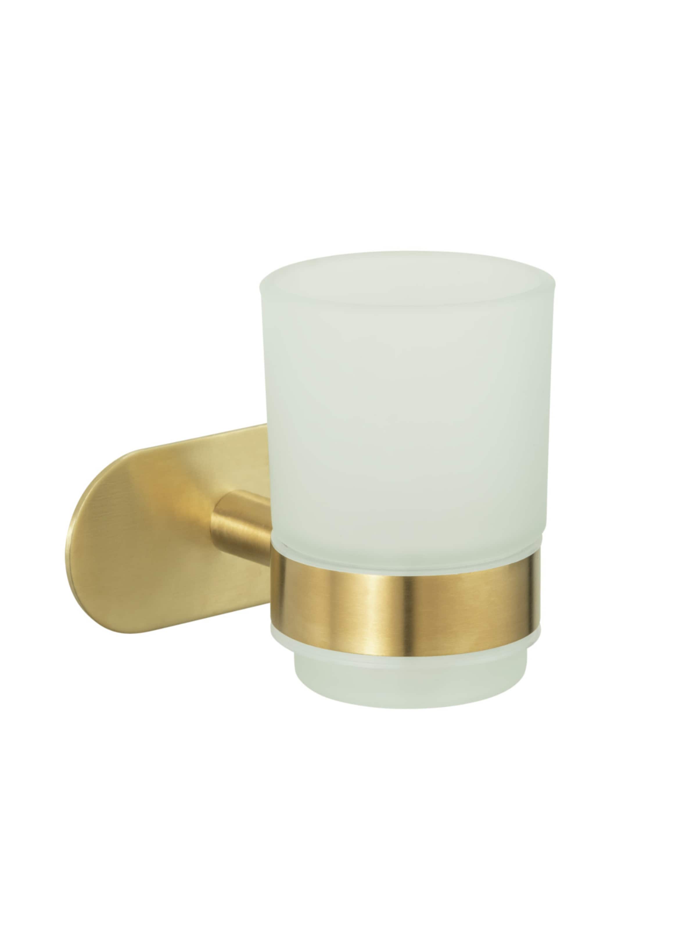 Wenko Zahnputzbecher 'Orea' in Gold: Vorderseite