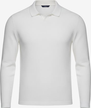 Ombre Shirt in Weiß: Vorderseite